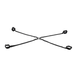 Sportsheets Velvet Noir Adjustable Hog Tie & Cuff Restraint Set - Black