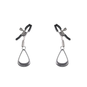 Sportsheets Velvet Noir Tuggable Nipple Clamps - Gunmetal