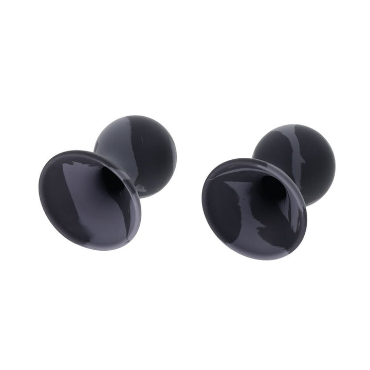 Sportsheets Velvet Noir Silicone Nipple Suckers - Black/Grey