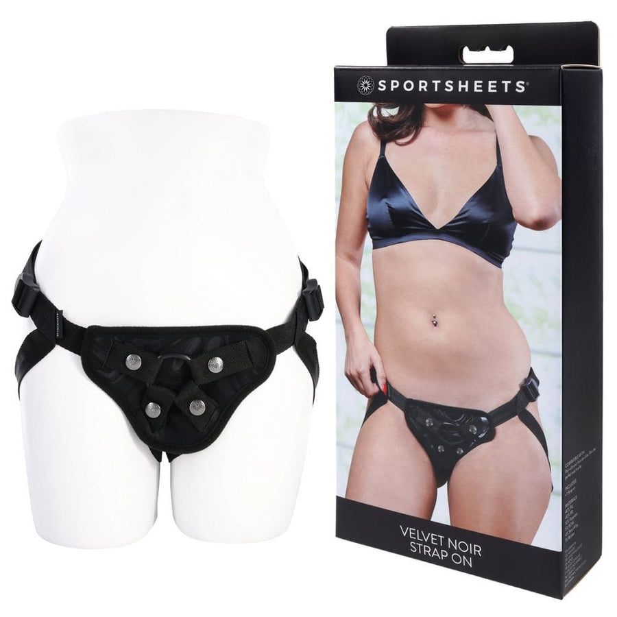 Sportsheets Velvet Noir Adulstable Strap On Harness - Black