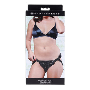 Sportsheets Velvet Noir Adulstable Strap On Harness - Black