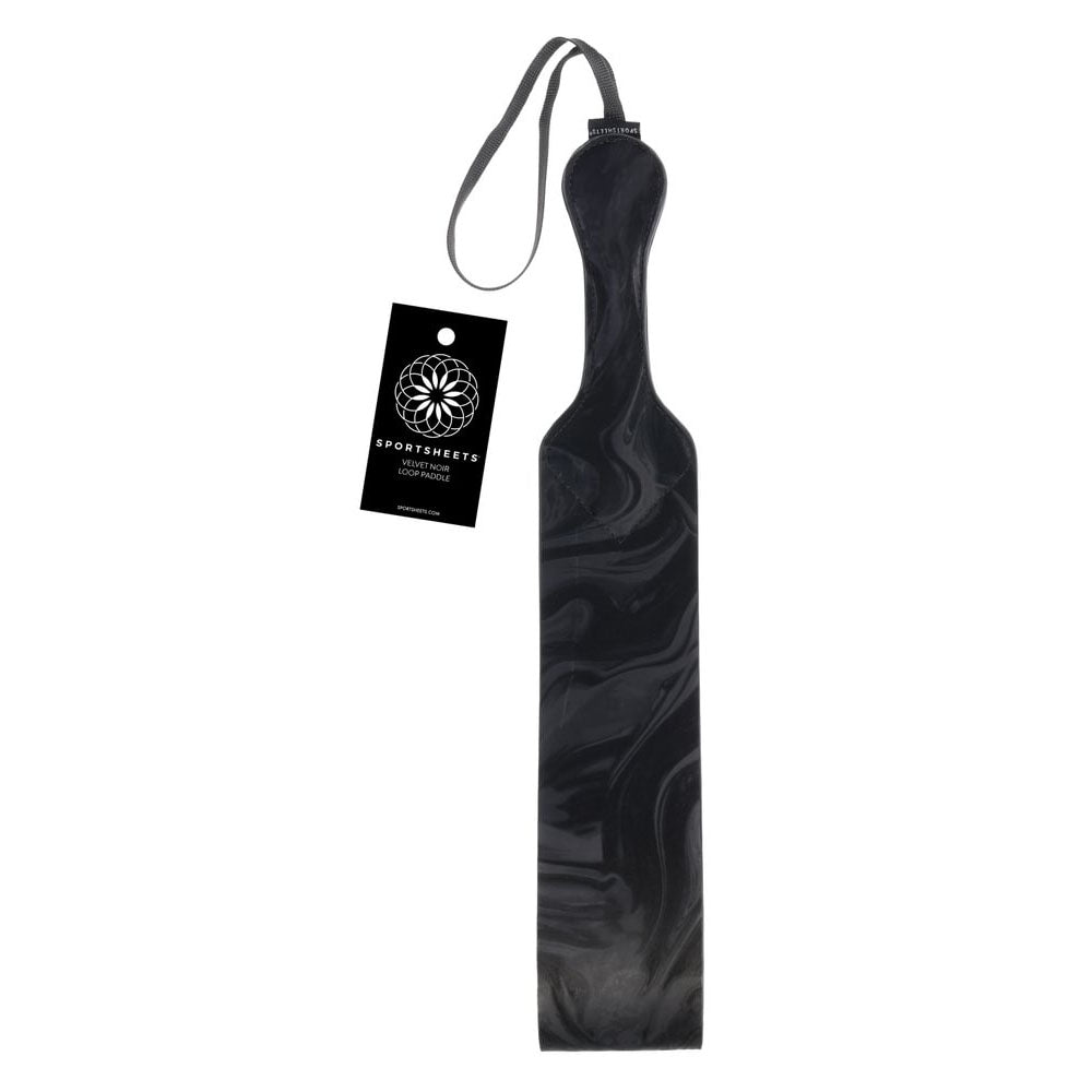 Sportsheets Velvet Noir Loop 42cm Paddle - Black