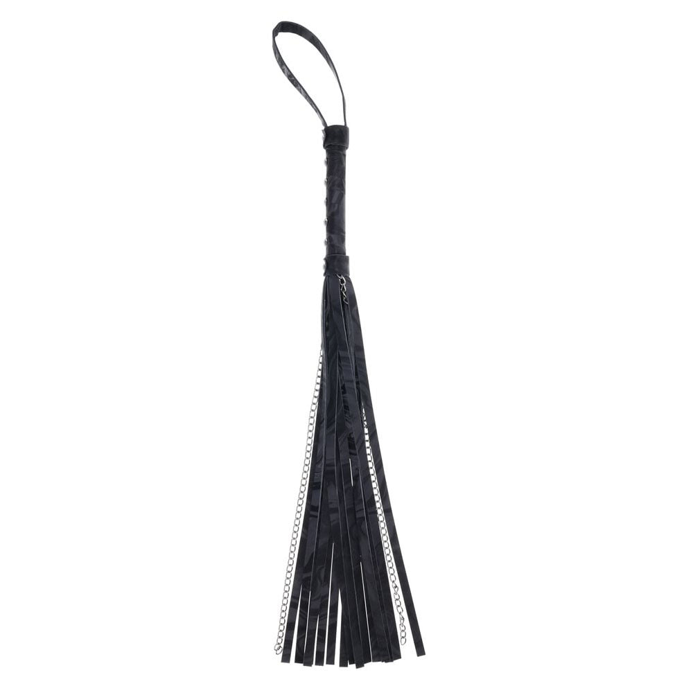 Sportsheets Velvet Noir Chain Flogger - Black