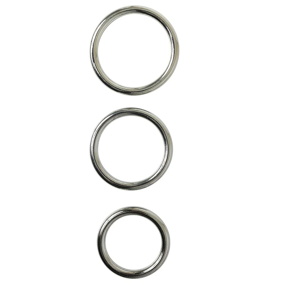 Sportsheets Seamless Metal O-Ring - 3 Pack