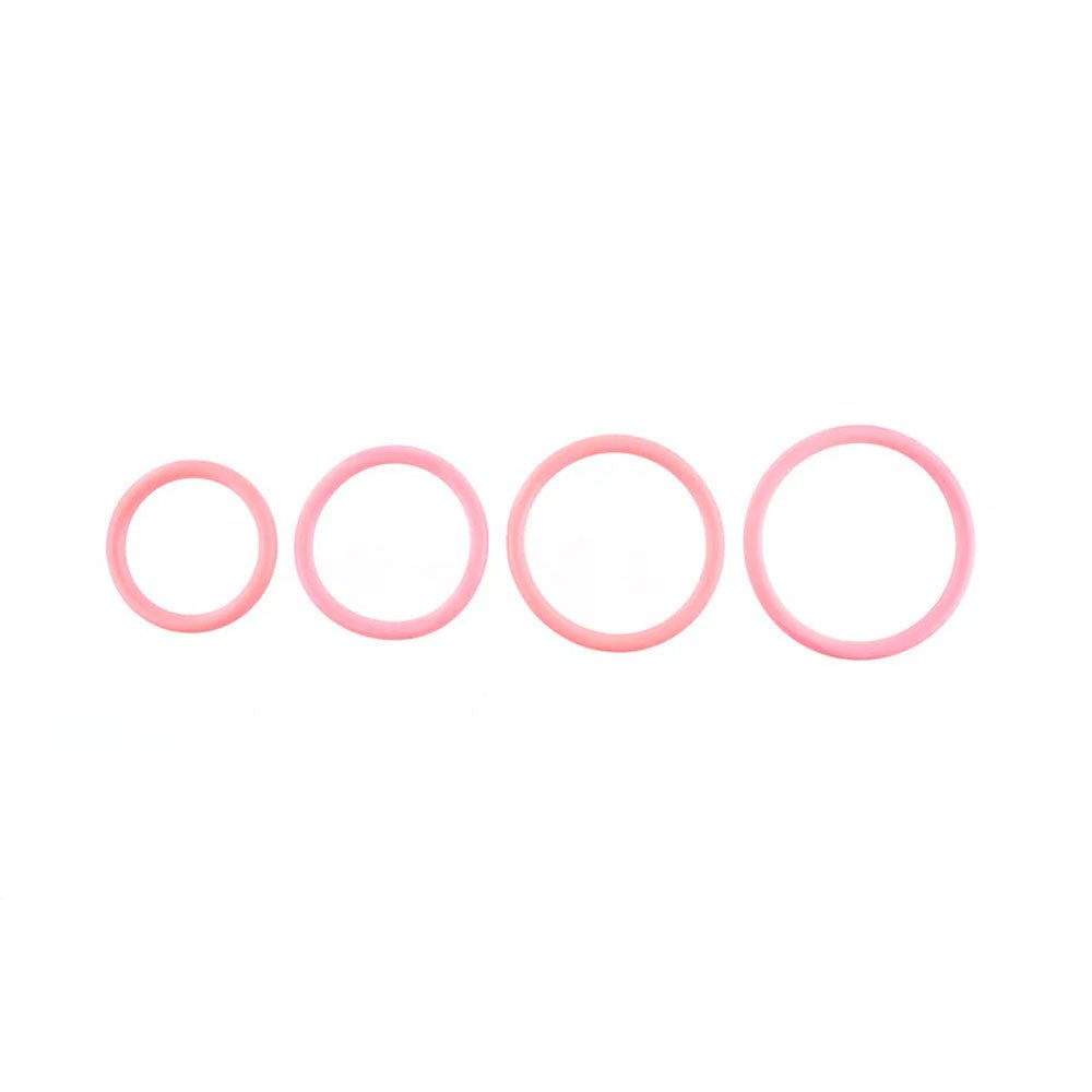 Sportsheets Rubber O-Ring - Coral - 4 Pack