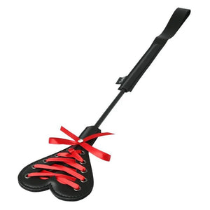 Sex & Mischief Heart Beat Crop - Black/Red