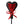 Sex & Mischief Heart Beat Crop - Black/Red