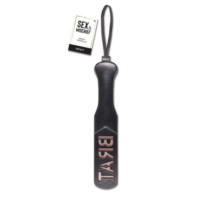 Sex & Mischief Brat Paddle - Rose Gold/Black