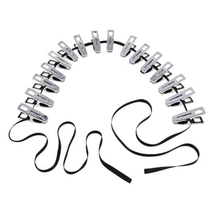 Edge Body Zipper Clothes Pins - Set of 16