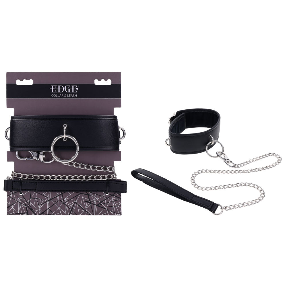 Edge Collar Neck Restraint with Heavy Duty Metal Leash