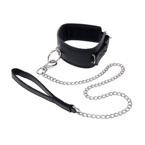 Edge Collar Neck Restraint with Heavy Duty Metal Leash