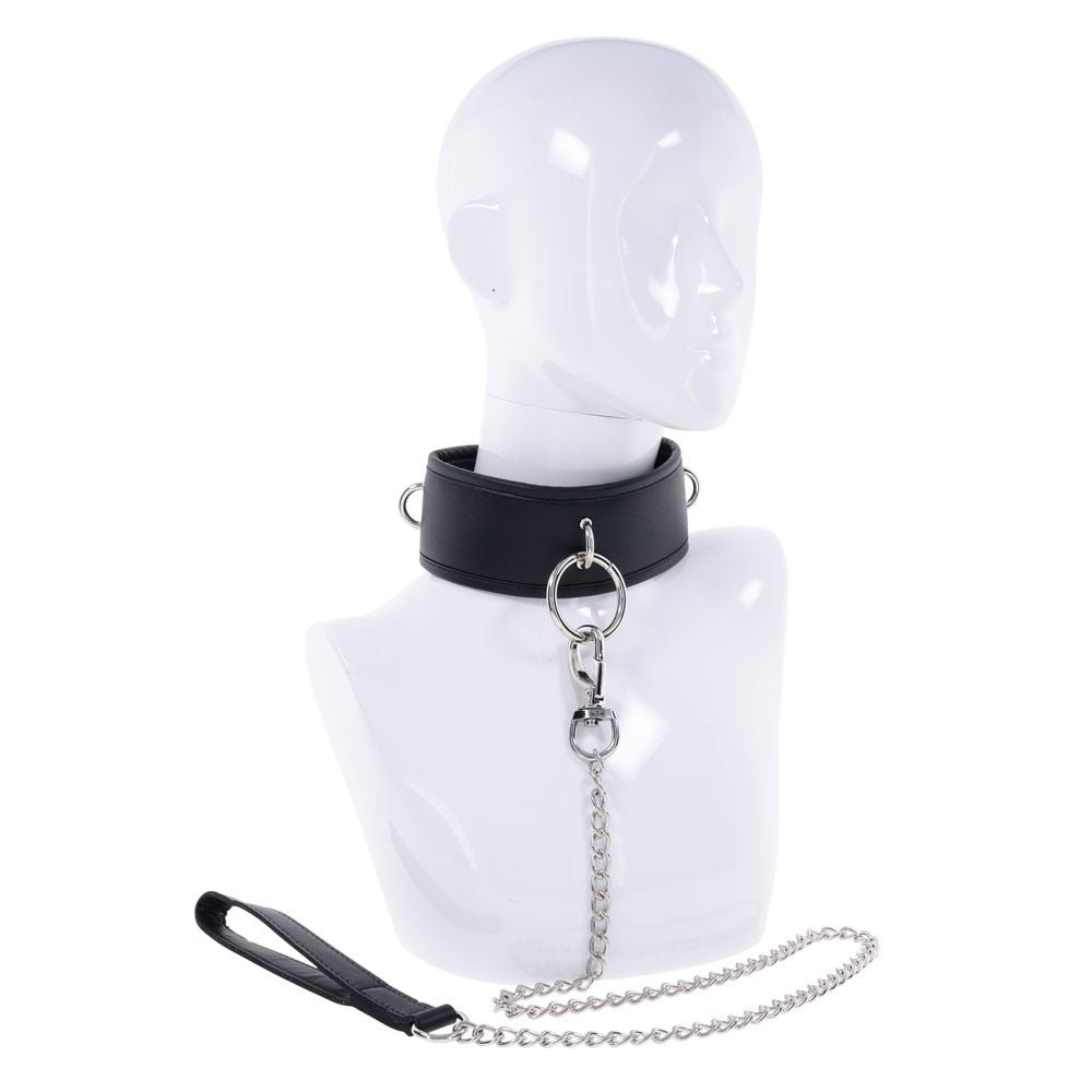 Edge Collar Neck Restraint with Heavy Duty Metal Leash
