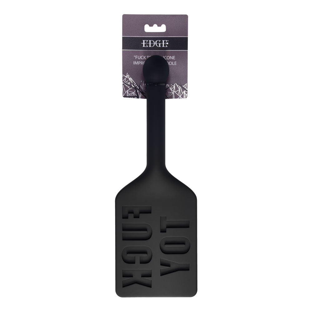 Edge Fuck Toy Silicone Spanking Paddle - Black
