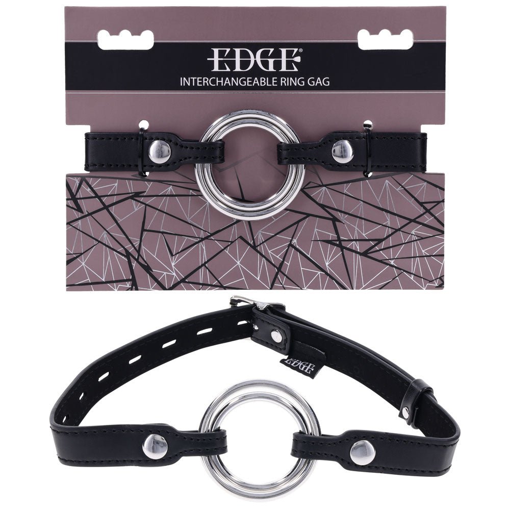 Edge Interchangeable Ring Mouth Gag - Black