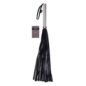 Edge Flogger Whip with Metal Handle - Black