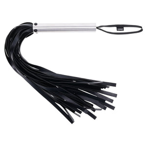 Edge Flogger Whip with Metal Handle - Black