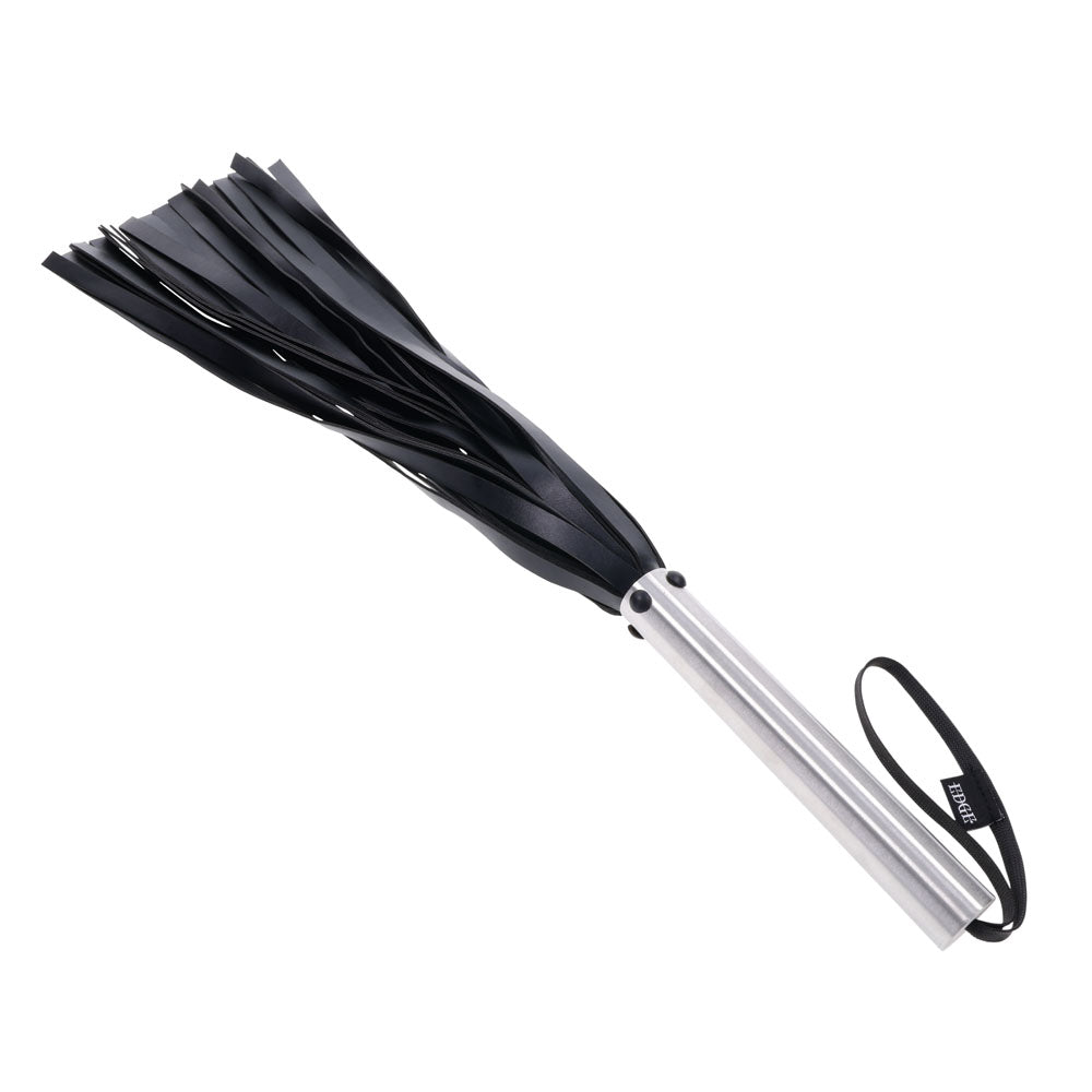 Edge Flogger Whip with Metal Handle - Black