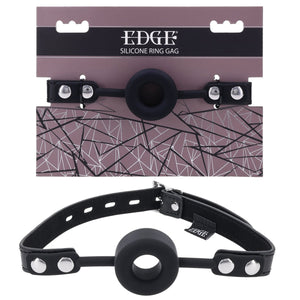 Edge Silicone Ring Gag - Black