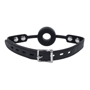 Edge Silicone Ring Gag - Black