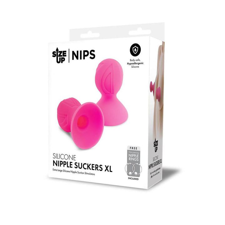 Size Up Silicone Nipple Suckers - XL - Pink