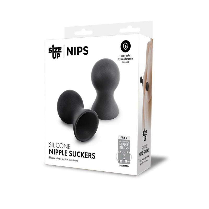 Size Up Silicone Nipple Suckers - Black