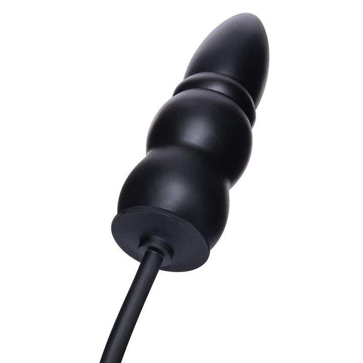 Size Up 5.5 Inch Ripple Inflatable Butt Plug - Black