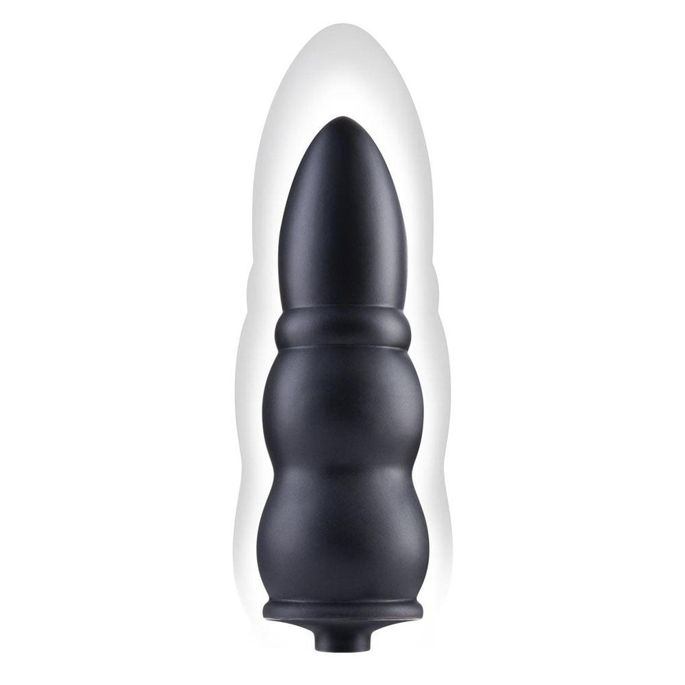 Size Up 5.5 Inch Ripple Inflatable Butt Plug - Black