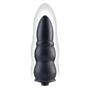 Size Up 5.5 Inch Ripple Inflatable Butt Plug - Black