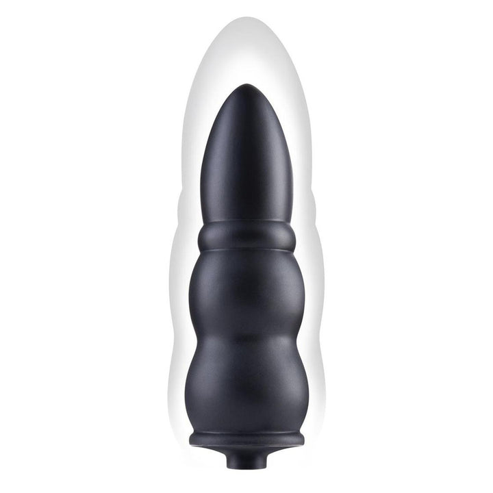 Size Up 5.5 Inch Ripple Inflatable Butt Plug - Black