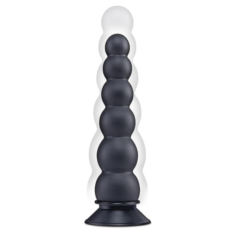 Size Up 7 Inch Ripple Inflatable Butt Plug - Black