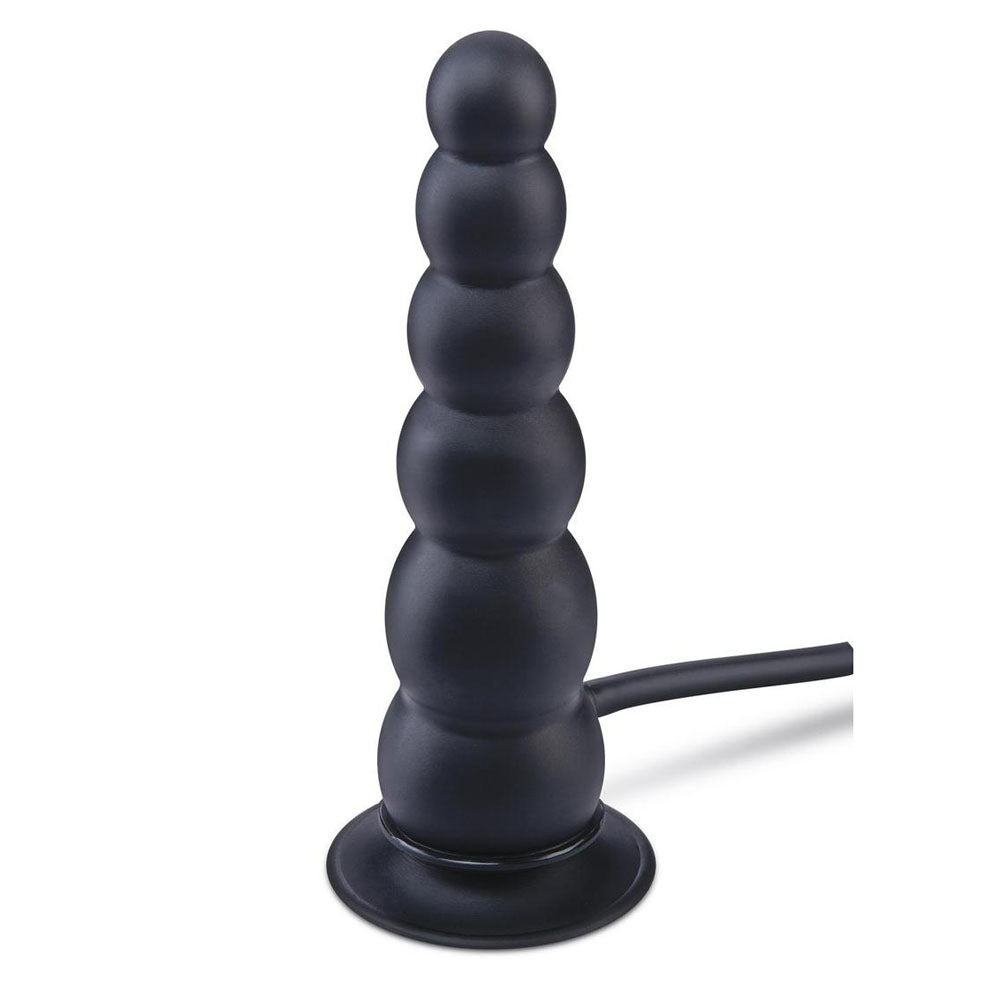 Size Up 7 Inch Ripple Inflatable Butt Plug - Black