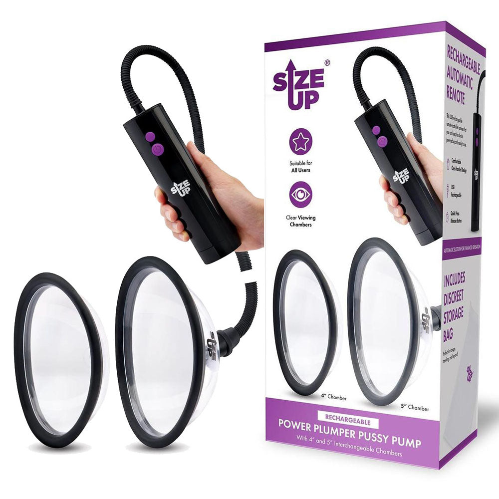 Size Up Rechargeable Power Plumper Pussy Pump - Clear