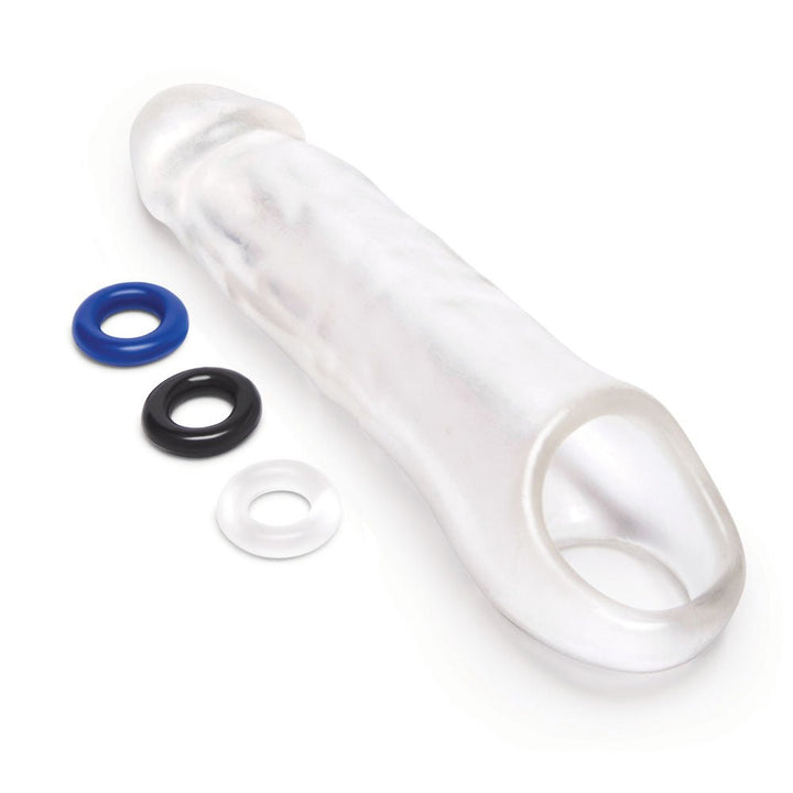 Size Up 3 Inch See-Thru Penis Extender with Ball Loop