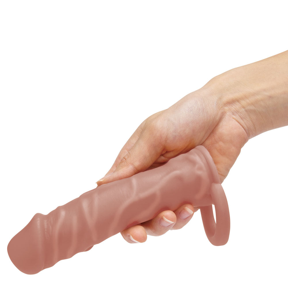 Size Up Realistic 1 Inch Penis Extender - Tan