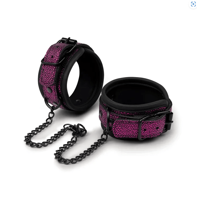 WhipSmart Dragons Lair Deluxe Wrist & Ankle Cuffs - Purple/Black