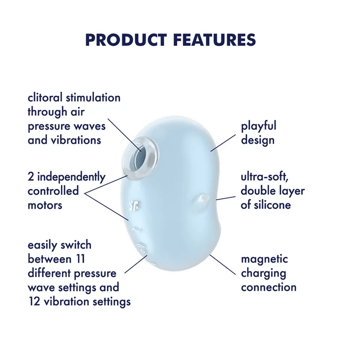 Satisfyer Cutie Ghost - Air Pulse Stimulator - Blue