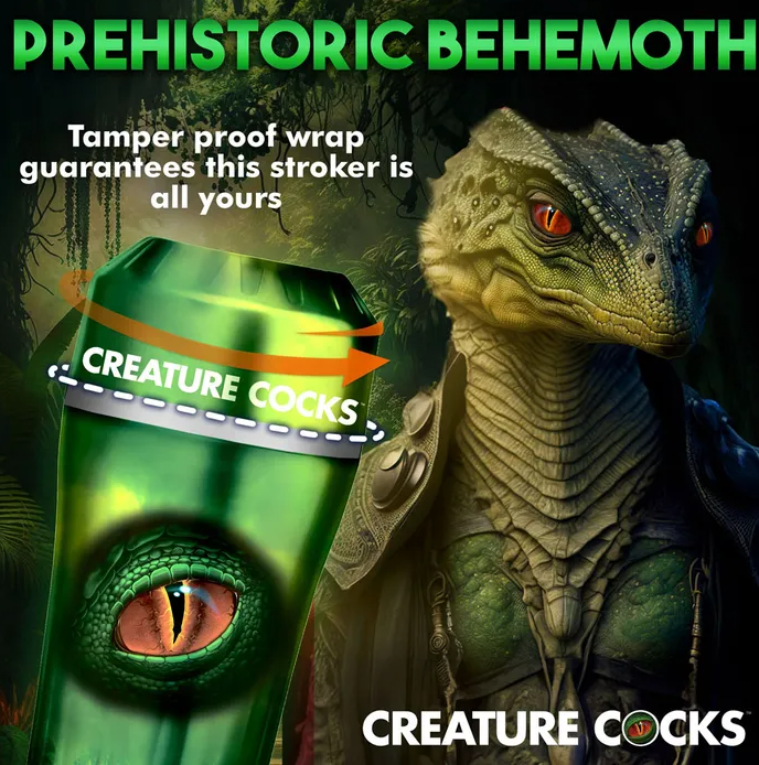 Creature Cocks Raptor Reptile Stroker - Green