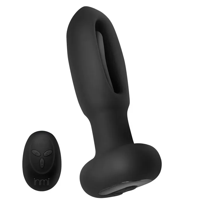 Inmi Flickers Bum Flick - Flicking & Vibrating Butt Plug With Remote - Black