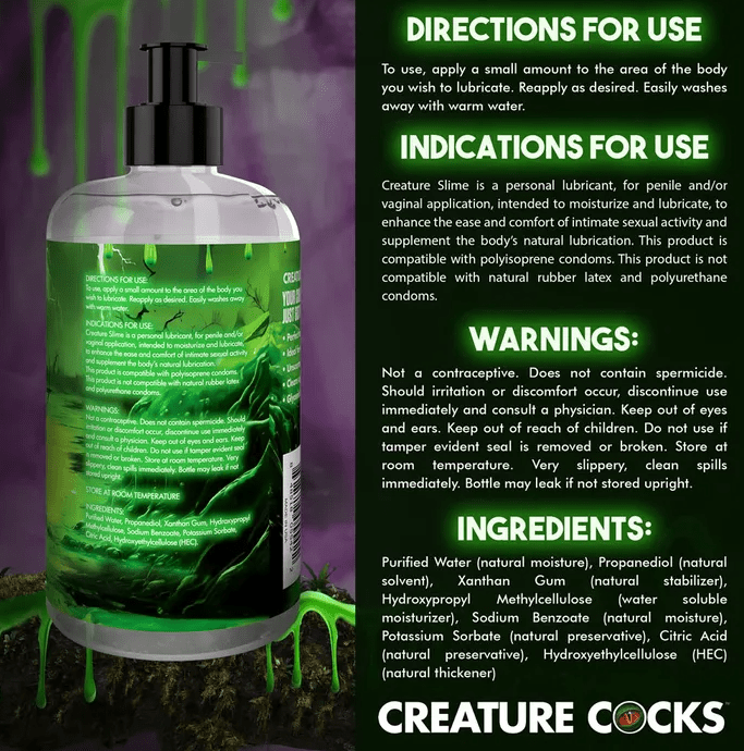 Creature Cocks Water-Based Lubricant - 473ml