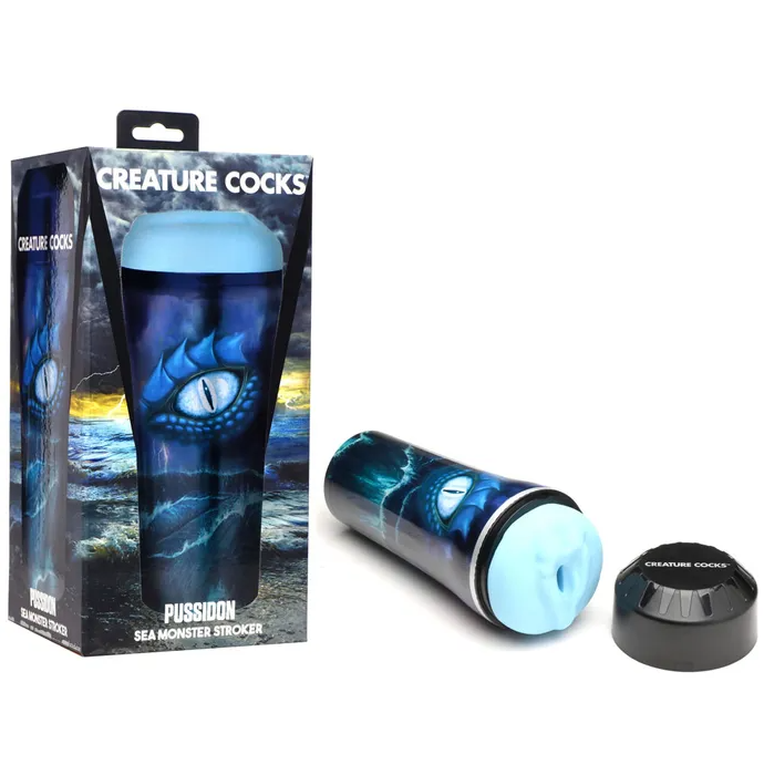 Creature Cocks Pussidon Sea Monster Stroker - Blue