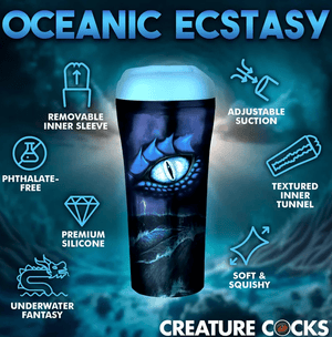 Creature Cocks Pussidon Sea Monster Stroker - Blue
