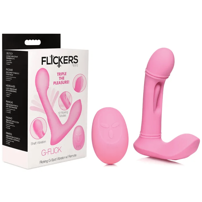 Inmi Flickers G-Flick Vibrator With Remote - Pink