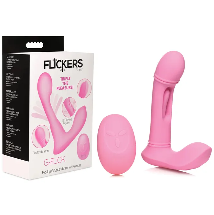 Inmi Flickers G-Flick Vibrator With Remote - Pink