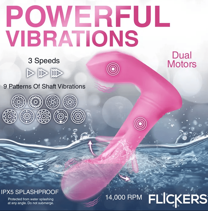 Inmi Flickers G-Flick Vibrator With Remote - Pink