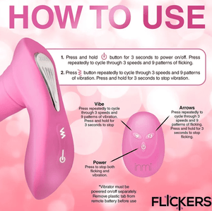 Inmi Flickers G-Flick Vibrator With Remote - Pink