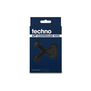 Techno - Strobe - Vibrating Cock Ring With App Control - Black