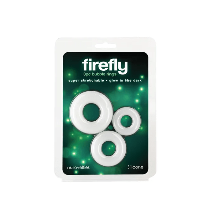 Firefly - Bubble Rings - Glow in Dark Cock Rings - White