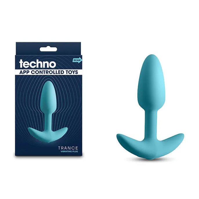 Techno - Trance - Vibrating Butt Plug With App Control - Blue