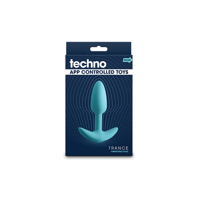 Techno - Trance - Vibrating Butt Plug With App Control - Blue