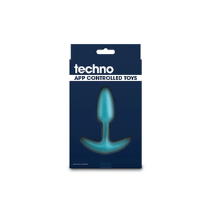 Techno - Trance - Vibrating Butt Plug With App Control - Blue